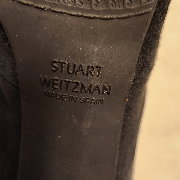 Stuart weitzman highland black suede leather boots - Picture 4 of 5